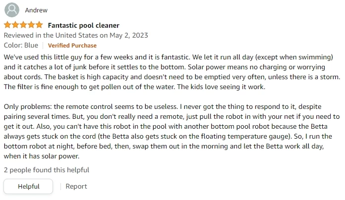 Betta SE (2023 Model) - Solar Powered Automatic Robotic Pool Skimmer