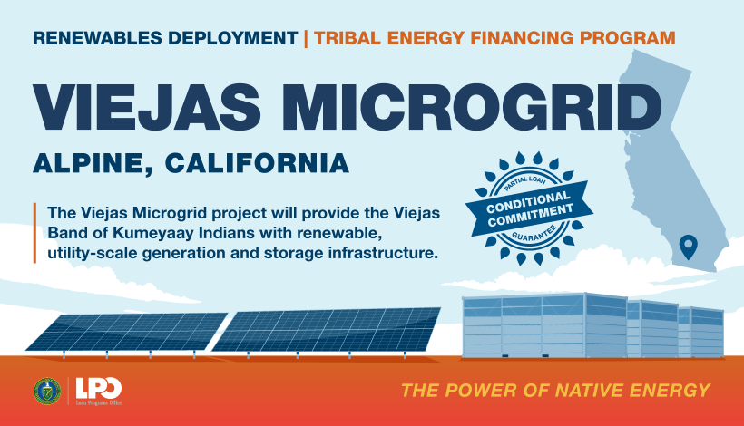 DOE announces $72.8 million conditional loan commitment for Viejas microgrid project